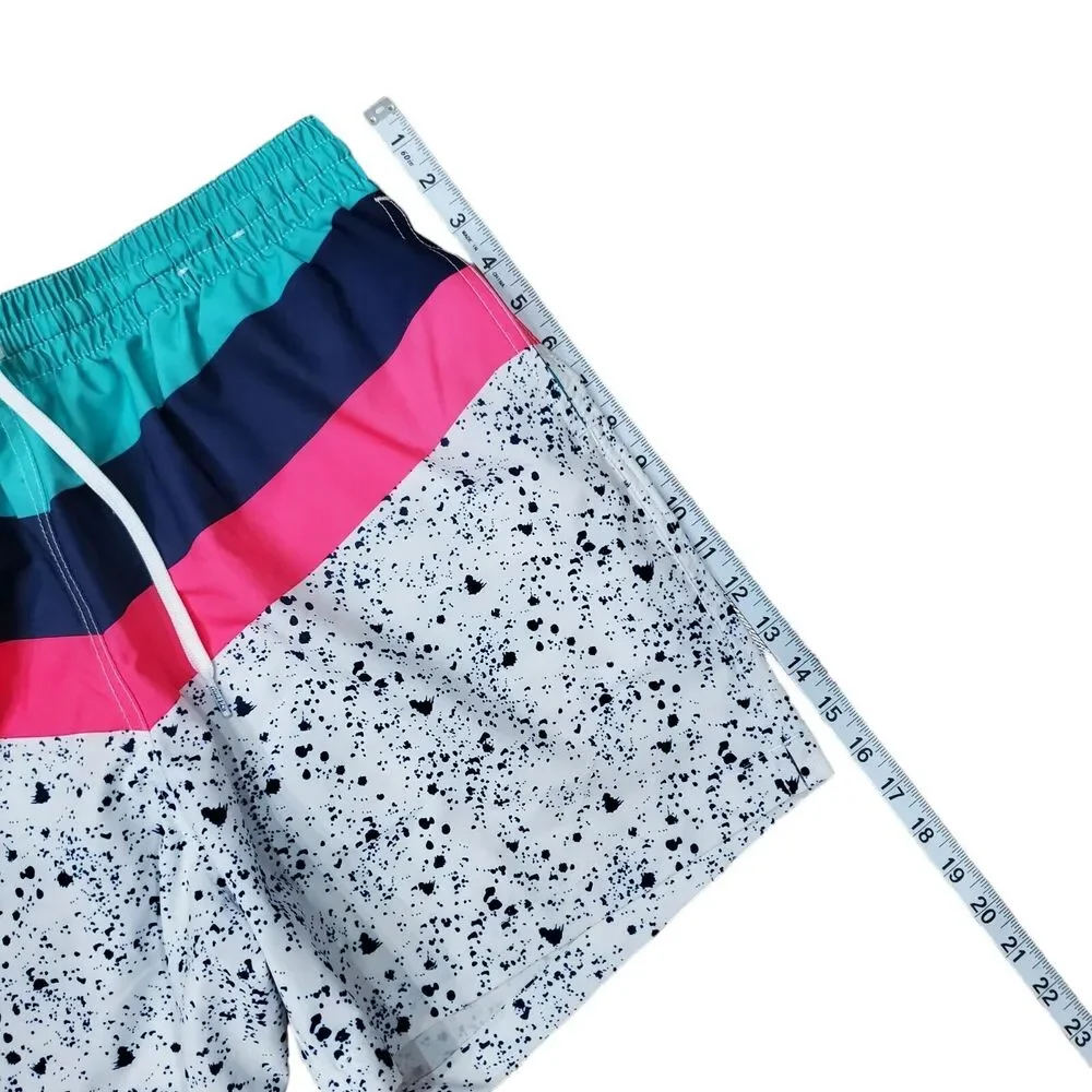 CHUBBIES Shorts Adult Large Multicolor Paint Splatter Swim Trunks Swimming